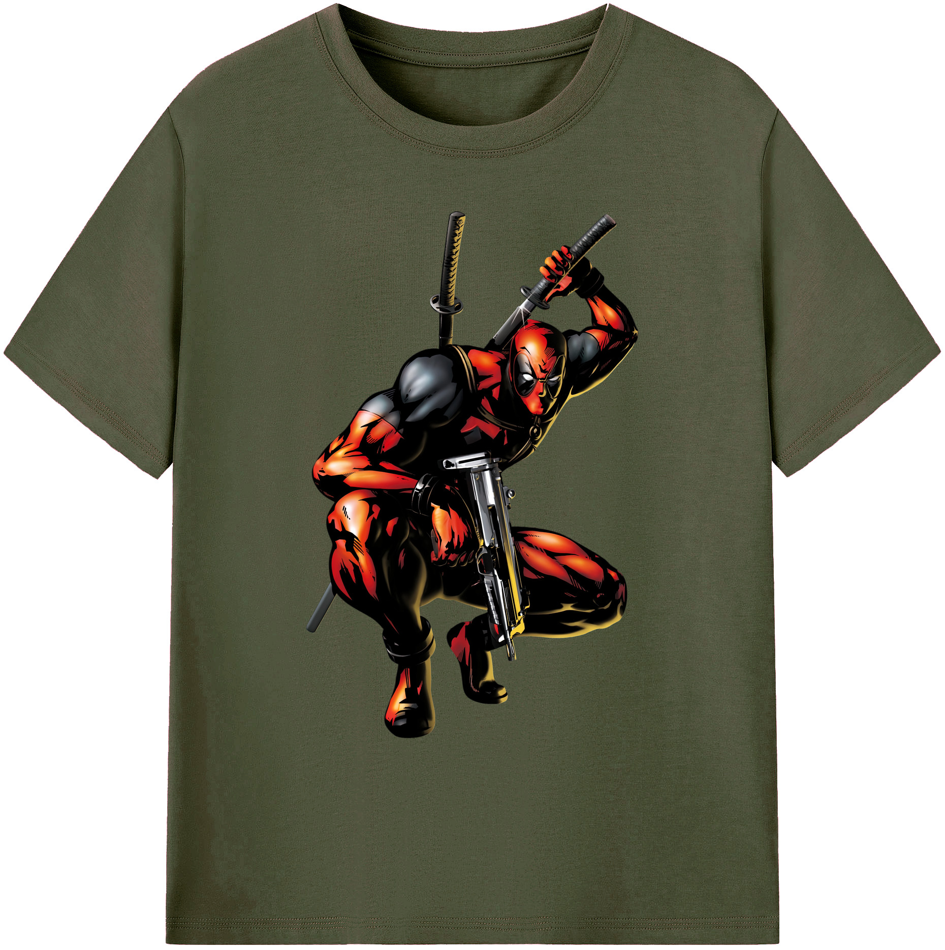 （画像用） Deadpool デッドプール 綿100％ メンズ半袖Tシャツ｜肌触りやわらか＆通気性